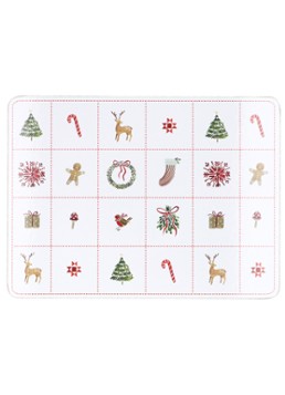 Gisela Graham Nordic Icons placemat 21 x 29 cm set van 4 Wit - Deal