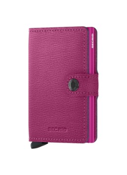 Secrid Miniwallet pasjeshouder van leer Fuchsia - Deal