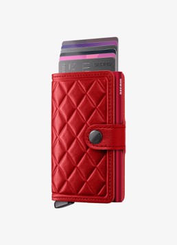 Secrid Miniwallet+ pasjeshouder van leer Rood - Deal