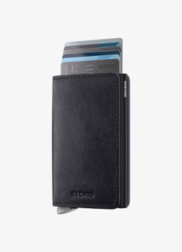 Secrid Slimwallet+ pasjeshouder van leer Donkerblauw - Deal