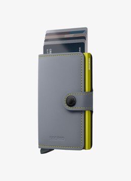 Secrid Miniwallet pasjeshouder van leer Lichtgrijs - Deal