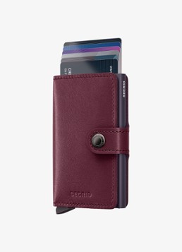 Secrid Miniwallet pasjeshouder van leer Cranberryrood - Deal