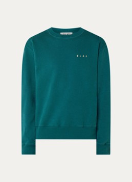 OLAF Dames Sweater met print in de kleur Zeegroen, maat: M