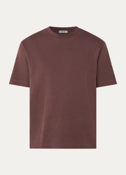 OLAF Heren T-shirt met logo in de kleur Bruin, maat: S