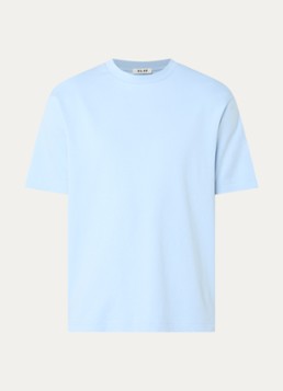 OLAF Heren T-shirt met logo in de kleur Lichtblauw, maat: S
