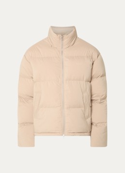 OLAF Heren Puffer jack met ritszakken en logo in de kleur Beige, maat: S