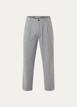 OLAF Heren Straight fit pantalon met steekzakken in de kleur Grijs, maat: XL
