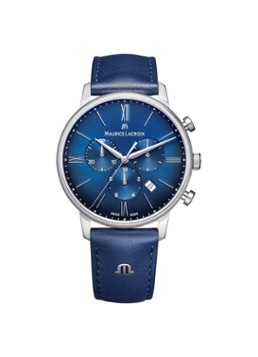 Maurice Lacroix Heren Eliros Chronograaf horloge EL1098-SS001-410-4 in de kleur Zilver, maat: geen maat