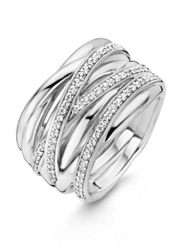 TI SENTO - Milano Dames Ring van zilver 12067ZI in de kleur Zilver