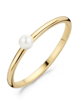 Blush Dames Ring van 14 karaat geelgoud met parel 1213YPW in de kleur Geelgoud