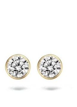 Blush Dames Oorknopjes van 14 karaat geelgoud met zirkonia 7258YZI in de kleur Goud