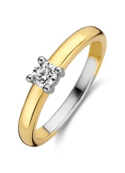 TI SENTO - Milano Dames Ring verguld met zirkonia 12212ZY in de kleur Goud