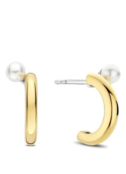 TI SENTO - Milano Dames Oorringen met parel 78081YP in de kleur Zilver