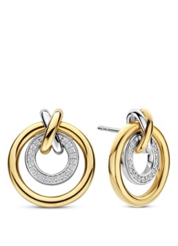 TI SENTO - Milano Dames Oorstekers verguld 78098ZY in de kleur Zilver
