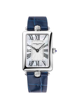 Frederique Constant Dames Classics Art Deco Carree horloge FC-200MPW2AC2D6 in de kleur Zilver, maat: 28MM
