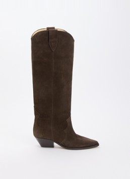 Isabel Marant Dames Denvee cowboylaars van kalfssuède in de kleur Chocoladebruin, maat: 41