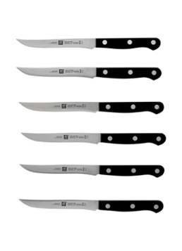 Zwilling TWIN Gourmet steakmessenset 12 cm 6-delig Zwart
