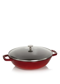 Staub Wok met glazen deksel Ø30 cm Steenrood - Deal