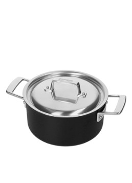 Demeyere Black 5 kookpan met deksel 20 cm Zilver