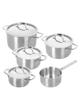 Demeyere Resto 3 pannenset 5-delig Zilver - Deal