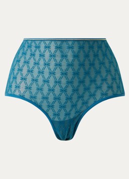 Marlies Dekkers Dames Blue Angel high waisted slip van mesh in de kleur Zeegroen