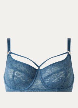 Marlies Dekkers Dames Space Odyssey balconette bh van kant in de kleur Staalblauw