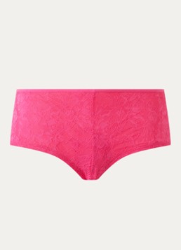 Marlies Dekkers Dames Space Odyssey shorty met overlay van kant in de kleur Fuchsia