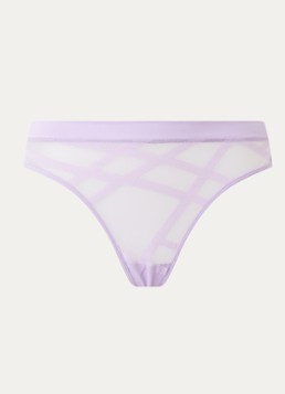 Marlies Dekkers Dames The Illusionist tanga van mesh in de kleur Lila