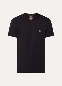 Parajumpers Heren Patch T-shirt met logoborduring in de kleur Zwart, maat: S