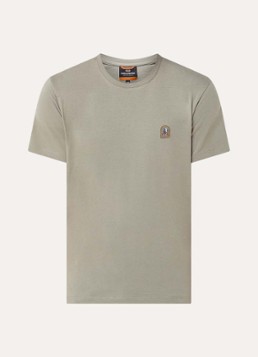 Parajumpers Heren Patch T-shirt met logoborduring in de kleur Groen, maat: S
