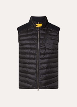 Parajumpers Heren Zavier gewatteerde bodywarmer met donsvulling en borstzak in de kleur Zwart, maat: L