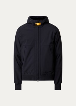 Parajumpers Heren Abner softshell jack met capuchon en ritszakken in de kleur Zwart, maat: XL