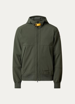 Parajumpers Heren Abner softshell jack met capuchon en ritszakken in de kleur Groen, maat: XL