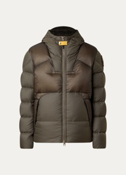 Parajumpers Heren Notigi puffer jas met donsvulling en ritszakken in de kleur Bronsgroen, maat: L