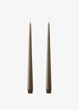 Ester & erik LED-kaars 30 cm set van 2 Donkerbruin - Deal