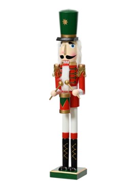 Decoris Notenkraker ornament 50 cm Rood - Deal