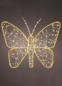 Lumineo Vlinder kerstdecoratie 43 cm Goud - Deal