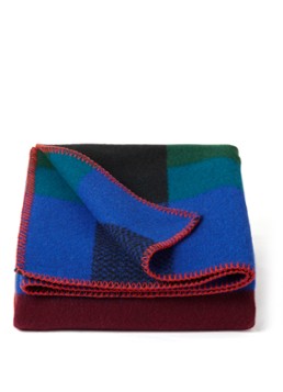 Røros Tweed Mikkel plaid van wol 135 x 200 cm Royalblauw - Deal