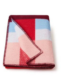 Røros Tweed Mikkel plaid van wol 135 x 200 cm Steenrood - Deal
