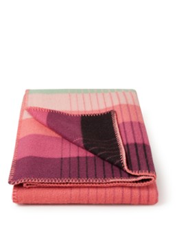 Røros Tweed Asmund plaid van wol 135 x 200 cm Donkerroze - Deal