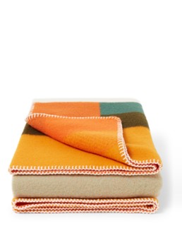 Røros Tweed Mikkel plaid van wol 135 x 200 cm Oranje - Deal