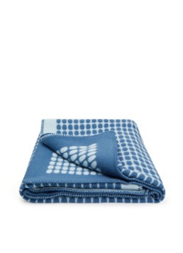 Røros Tweed Palette plaid van scheerwol 135 x 200 cm Blauw - Deal