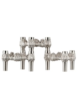 STOFF Nagel Quist kandelaar 5,9 cm set van 3 Zilver - Deal