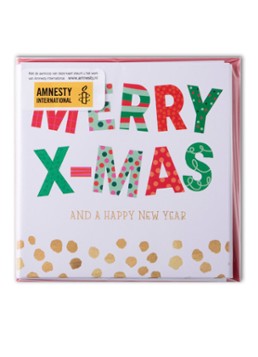 MAP Publishing Merry X-mas and a Happy New Year kerstkaart - set van 8 inclusief enveloppen Multicolor - Deal