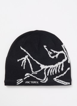 Arc'teryx Heren Bird Head muts in wolblend met logo in de kleur Antraciet, maat: One Size
