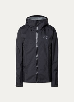 Arc'teryx Heren Beta Gore-Tex jack met capuchon en ritszakken in de kleur Zwart, maat: L