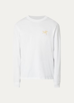 Arc'teryx Heren Kragg longsleeve met logo in de kleur Gebroken wit, maat: S