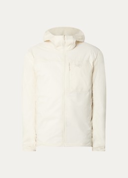 Arc'teryx Heren Squamish windjack met capuchon en waterafstotende coating in de kleur Gebroken wit, maat: L