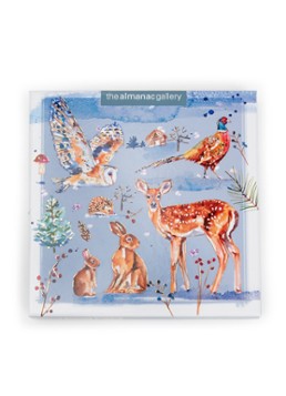 Art Group The Almanac Gallery, Wilde Dieren - 3 designs - kerstkaart met envelop - set van 12 Multicolor - Deal