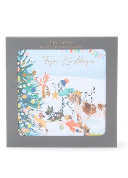 Art Group Honden - 1 design - luxe kerstkaart met envelop - set van 10 Wit - Deal
